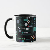 コンピューター基板パターン マグカップ (左)
