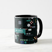 コンピューター基板パターン マグカップ (正面右)