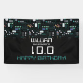 コンピューター基板 キッズ ロボット 誕生日パーティー 横断幕 (横)