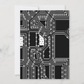 コンピューター好きのための誕生日パーティー招待状 招待状 (裏面)