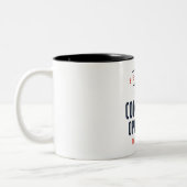 コンピューター操作者の職種 ツートーンマグカップ (左)