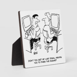 コンピューター操作者の電子メールによる砂糖の要求 フォトプラーク