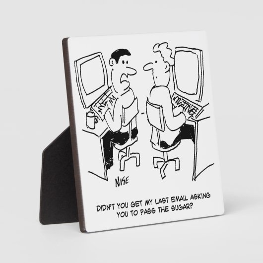 コンピューター操作者の電子メールによる砂糖の要求 フォトプラーク (正面)