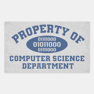 コンピューター科学部の財産 長方形シール