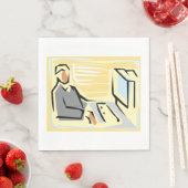 コンピューター紙ナプキンでの作業 スタンダードランチョンナプキン (インサイチュ)