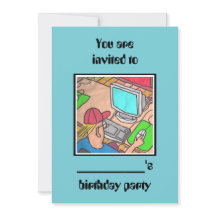 #コンピューター誕生日パーティー招待 by dalDesignNZ