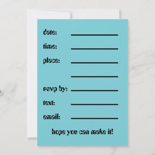 #コンピューター誕生日パーティー招待 by dalDesignNZ 招待状 (裏面)