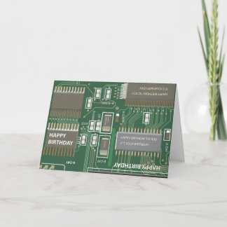 コンピューター誕生日 カード