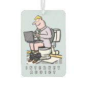 コンピューター、インターネット、ソーシャルメディア中毒 カーエアーフレッシュナー (裏面)