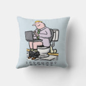 コンピューター、インターネット、ソーシャルメディア中毒 クッション (裏面)