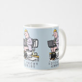 コンピューター、インターネット、ソーシャルメディア中毒 コーヒーマグカップ (正面右)