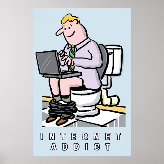 コンピューター、インターネット、ソーシャルメディア中毒 ポスター (正面)