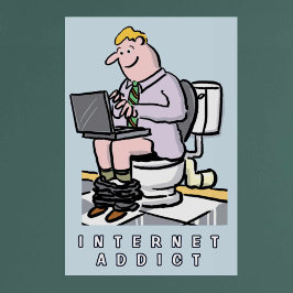 コンピューター、インターネット、ソーシャルメディア中毒 ポスター
