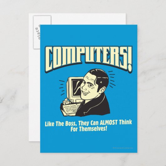 コンピューター: ボスのように ポストカード (正面/裏面)