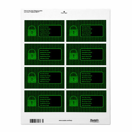 コンピューター & 情報セキュリティ サイバーサービス 南京錠 ラベル (フルシート)