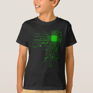 コンピューターCPUチップPCB回路設計テクノロジーギフト Tシャツ