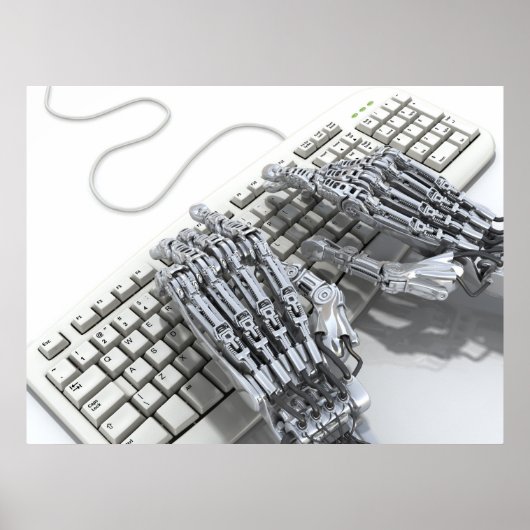 コンピュータ上でのロボットの動作 ポスター (正面)