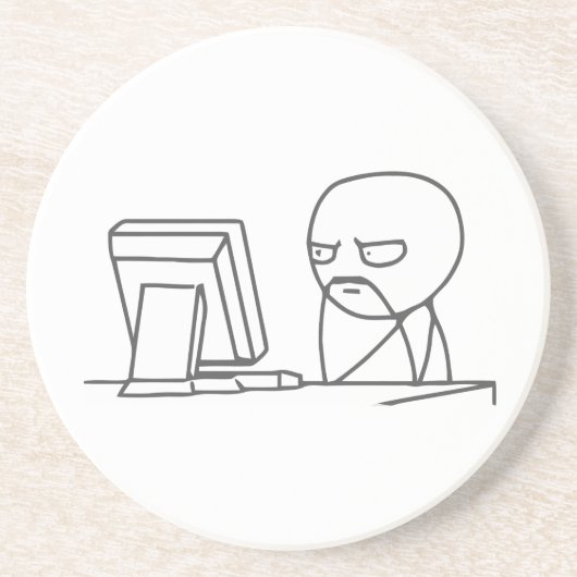 コンピュータ人のミーム-優れた砂岩コースター コースター (正面)