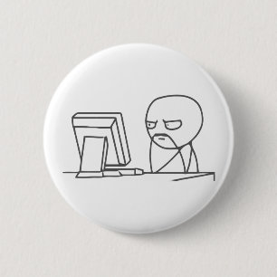 コンピュータ人のミーム- Pinbackボタン 缶バッジ