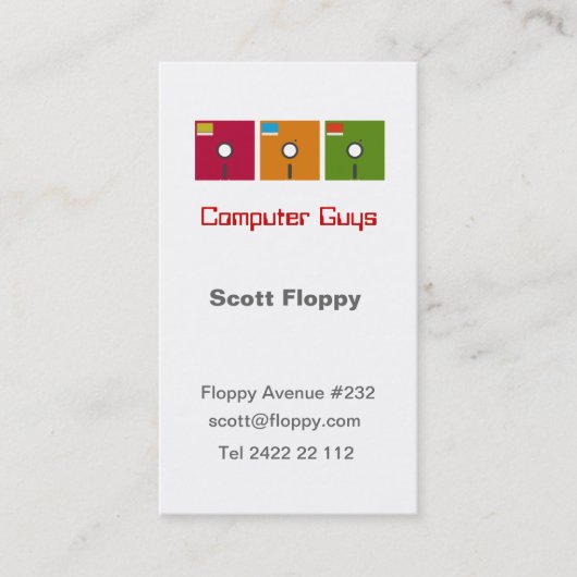 コンピュータ人 名刺 (正面)