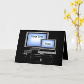 コンピュータ修復サービスグリーティングカード カード (黄色い花)