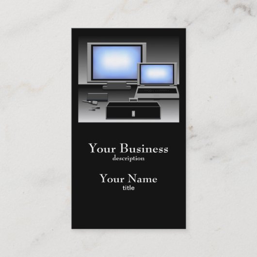 コンピュータ修復サービス名刺2 名刺 (正面)