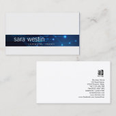 コンピュータ修復テクニカルブルー回路ストライプ 名刺 (正面/裏面)