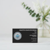 コンピュータ修復データ回復コンピュータビルダ 名刺 (スタンド正面)