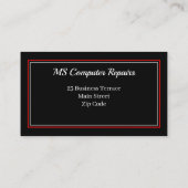 コンピュータ修復ブラック名刺 名刺 (裏面)