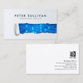 コンピュータ修復リッピングされた紙電子回路 名刺 (正面/裏面)