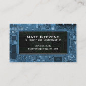 コンピュータ修復名刺の回路ウィンドウ 名刺 (正面)