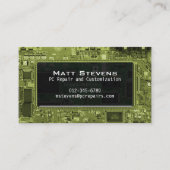 コンピュータ修復名刺の回路ウィンドウ 名刺 (正面)