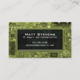 コンピュータ修復名刺の回路ウィンドウ 名刺