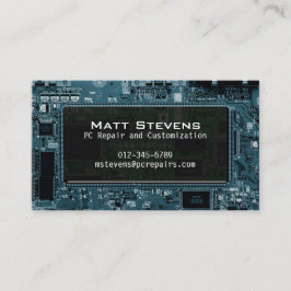 コンピュータ修復名刺の回路ウィンドウ 名刺