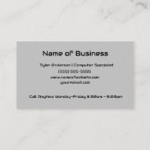 コンピュータ修復名刺 名刺 (裏面)
