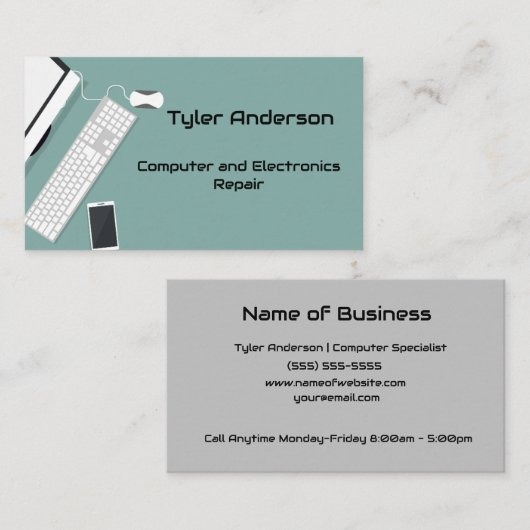 コンピュータ修復名刺 名刺 (正面/裏面)