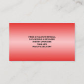 コンピュータ修復名刺 名刺 (裏面)