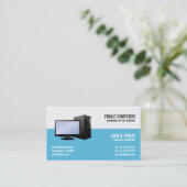 コンピュータ修復ITサポートネットワーク管理者 名刺 (スタンド正面)