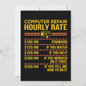 コンピュータ修復IT技術ソフトウェアプログラマギーク サンキューカード (正面)