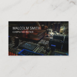 コンピュータ修復PCマザーボード回路 名刺