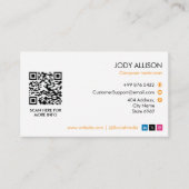 コンピュータ修理事業 | アニメーションシンプルホワイト 名刺 (正面)