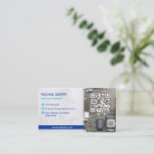 コンピュータ修理事業 | マザーボードバーコード 名刺 (スタンド正面)