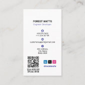 コンピュータ修理事業 | 白モダン毛質 名刺 (正面)