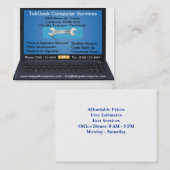 コンピュータ修理及びサービス業カード 名刺 (正面/裏面)