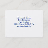 コンピュータ修理及びサービス業カード 名刺 (裏面)