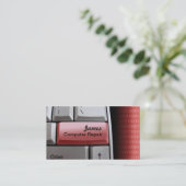 コンピュータ修理名刺 名刺 (スタンド正面)