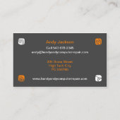 コンピュータ修理名刺 名刺 (裏面)