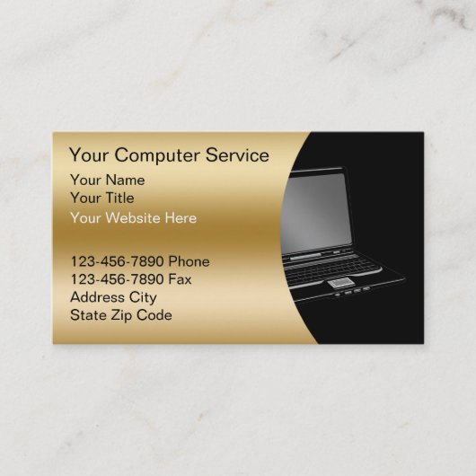 コンピュータ修理名刺 名刺 (正面)
