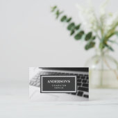 コンピュータ修理技術者のキーボぼやけード 名刺 (スタンド正面)