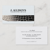 コンピュータ修理技術者のキーボード 名刺 (正面/裏面)